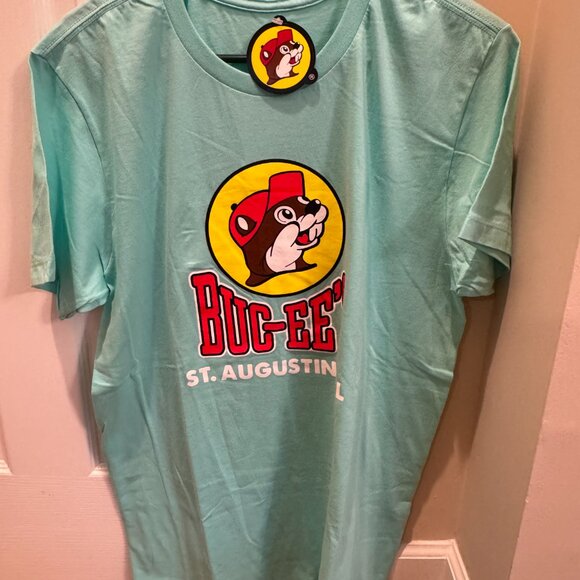 Buc-ee's St. Augustine Florida T-Shirt Lt. Blue Men's Size Large NWT - Picture 2 of 4